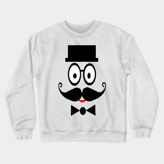 Gentleman with rectangle shaped hat Crewneck Sweatshirt by RAK20